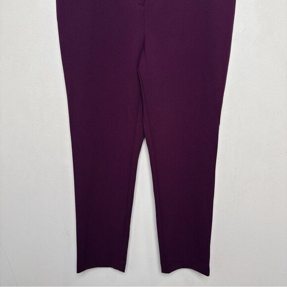Calvin Klein Womens 16 Stretch High Waist Straight Leg Pants Purple - Picture 7 of 14